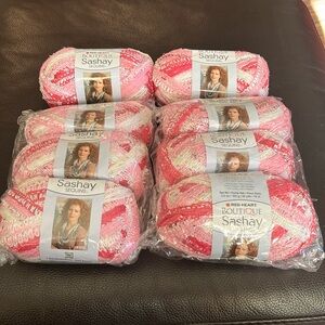NWT Lot of 8 Sashay Sequins Red Heart Boutique “Cotton Candy”